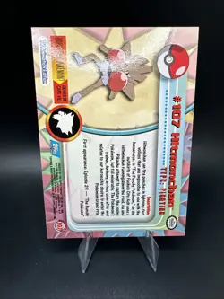 Hitmonchan #107 2000 Topps Series 2 Pokemon Blue Logo TV Animation Holo Foil - Image 3