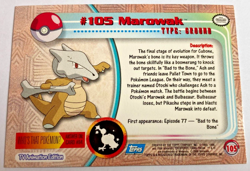 Pokemon Topps TV Animation Edition Series 2 Marowak #105 Foil Near Mint - Image 3