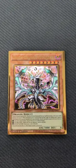Yugioh Chaos Dragon Levianeer MAGO-EN017 Gold Rare 1st Edition - Image 1