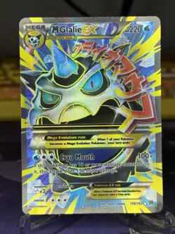 Pokemon Mega M Glalie EX Full Art Holo Rare Card 156/162 XY Breakthrough - Image 1