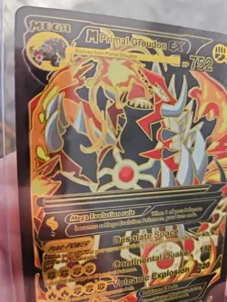 Primal Groudon EX Black Foil Fan Art Vinyl Collector Pokemon Card - Image 3