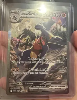 Pokemon TCG Cynthia's Garchomp EX Holo Card 232/182 Sv10: Destined Rivals - Image 3