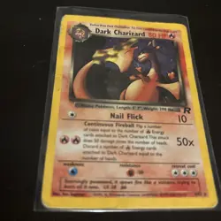 Pokemon DAMAGED Dark Charizard (4) 04/82 Team Rocket Holo card - Image 1