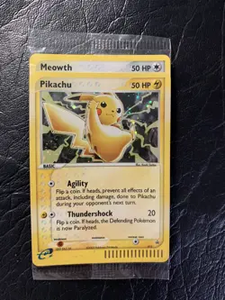 2003 SEALED 2 Card Pikachu 12 & Meowth 13 HOLO Black Star Rare POKEMON Promo - Image 1