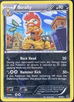 Scrafty 74/99 Next Destinies Reverse Holo - Pokemon Card - Image 1