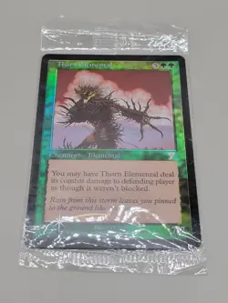 2001 MTG Magic the Gathering Thorn Elemental 7th Edition Foil Sealed 273/350 - Image 2