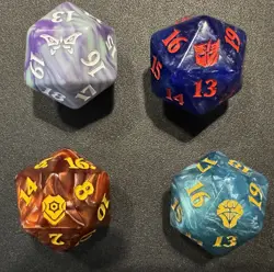 MTG Oversized Spindown Life Counter Dice Magic the Gathering Lot of 4 Different - Image 1