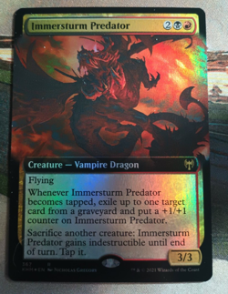 Immerstrum Predator x1 Extended Art FOIL Kaldheim KHM MTG Magic the Gathering - Image 1