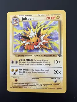 Jolteon 20/64 Jungle Unlimited 1999 Pokemon Card Rare NM - Image 1