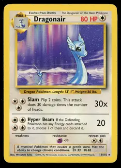 Pokemon Base Set Dragonair 18/102 Non Holo Rare Unlimited 1999 Moderately Played - Image 1