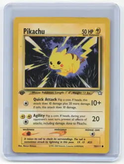 2000 Pokemon Pikachu Team Rocket #70/111 Heavily Played 1st Edition - Image 1