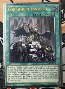 YuGiOh Forbidden Droplet OP16-EN003 Ultimate Rare NM - Image 1