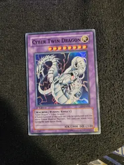 Yugioh Cyber Twin Dragon CRV-EN035 Super Rare 1st Ed LP - Image 1