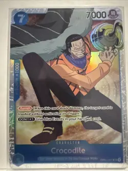 ONE PIECE ENGLISH CARD HOLO GAME CARTE CROCODILE OP01-067 SR - Image 1