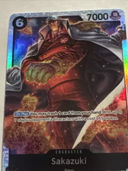 One Piece Card Game Sakazuki OP02-099 SR Paramount War English - Image 1