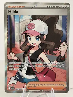 Hilda 164/086 Full Art Ultra Rare White Flare Holo Pokemon TCG Card - Image 1