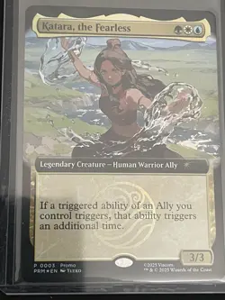 SDCC 2025 Magic The Gathering X Avatar Katara The Fearless Promo Card IN HAND - Image 1