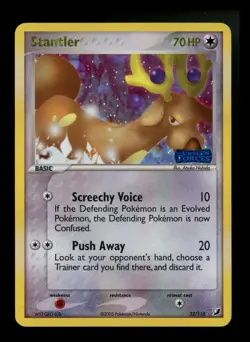 #2 Stantler 32/115 EX Unseen Forces 2005 Reverse Holo Rare Pokemon Card TCG - Image 1