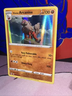 Pokemon TCG Hisuian Arcanine Sword & Shield Lost Origin Holo Rare Card 084/196 - Image 2