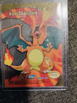 2000 Pokemon Charizard #06 Topps PC3 TV Animation Clear Card Variant - Image 3