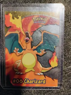 2000 Pokemon Charizard #06 Topps PC3 TV Animation Clear Card Variant - Image 4