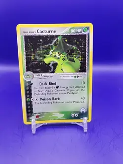 Team Aqua's Cacturne 1/95 Team Magma vs Team Aqua Rare Holo Pokemon Card TCG - Image 1