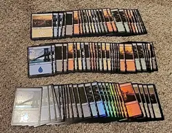 80+ MTG - Marvel Spider-man Basic land Lot 25+ Foils Swamp Island Forest Plains - Image 1