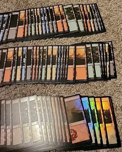 80+ MTG - Marvel Spider-man Basic land Lot 25+ Foils Swamp Island Forest Plains - Image 4