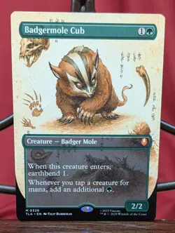 Badgermole Cub (0326) MTG Magic The Gathering Avatar Borderless - NM - Image 1