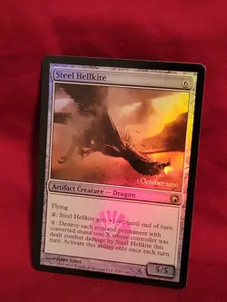 Steel Hellkite - Foil - Launch Promo Magic mtg Heavy Play, English Pre-Release P - Image 1