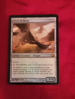 Steel Hellkite - Foil - Launch Promo Magic mtg Heavy Play, English Pre-Release P - Image 3