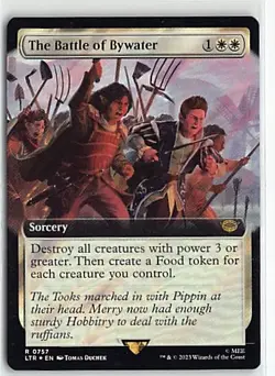 MTG Lord of The Rings Surge Foil Extended Art Rare #757 MP The Battle of Bywater - Image 1