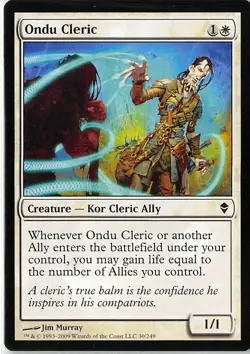 X4 Ondu Cleric Zendikar LP/NM MTG Magic DNA GAMES - Image 1