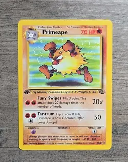 Pokemon TCG Primeape 1st Edition Jungle 43/64 Uncommon NM - Image 1