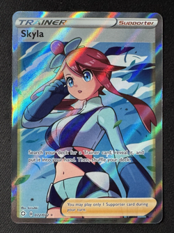 Pokemon Card TCG - Skyla 072/072 Ultra Rare Full Art Trainer Shining Fates NM - Image 1