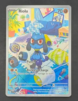 Pokemon Card Riolu 215/198 Scarlet & Violet Base Set - Near Mint 1 - Image 1