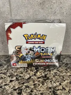 Pokemon Sun & Moon Crimson Invasion Booster Box Sealed - Image 1