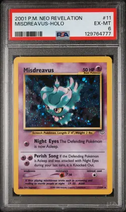 Misdreavus ⭐ 11/64 Neo Revelation Holo Pokemon PSA 6 JUST GRADED - Image 1