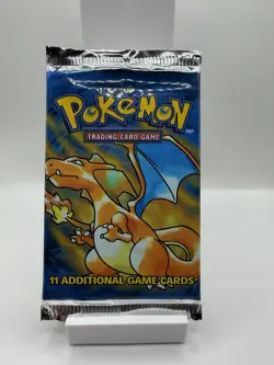 1999 HEAVY Base Set WOTC Pokemon Sealed Booster Pack Charizard Art 21.33 Grams - Image 1
