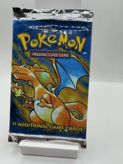 1999 HEAVY Base Set WOTC Pokemon Sealed Booster Pack Charizard Art 21.33 Grams - Image 2