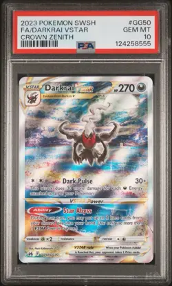 Pokemon Darkrai Vstar Crown Zenith GG50/GG70 PSA 10 Gem Mint - Image 1