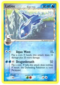 Damaged, English Pokemon Regular Latios - 22/110 - Rare EX Holon Phantoms - Image 1