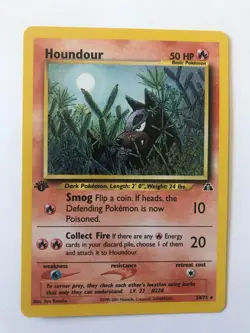 Houndour - 24/75 - Rare 1st Edition Near Mint NM Neo Discovery Pokemon - Image 1