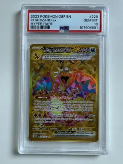2023 POKEMON OBF EN-OBSIDIAN FLAMES HYPER RARE #228 CHARIZARD EX PSA 10 - Image 1