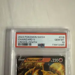 2023 Pokemon Charizard V #018/159 Holo Crown Zenith PSA 10 MINT - Image 3