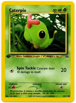 Pokemon - 1st Edition Neo Discovery Caterpie 53/75 LP - Image 1