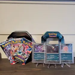 Pokemon TCG 💎2 SEALED White Flare Booster Bundles💎Triple Whammy Tin (open) - Image 4