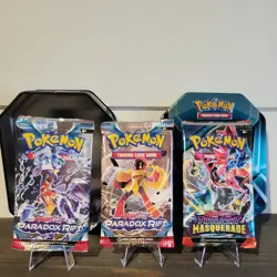 Pokemon TCG 💎2 SEALED White Flare Booster Bundles💎Triple Whammy Tin (open) - Image 5