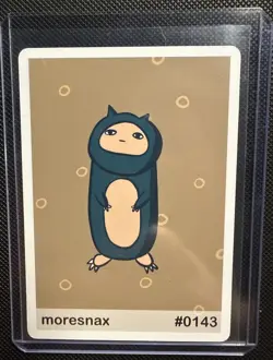 Near Mint Pookiemoot Moresnax Snorlax #0143 Derp Pokemon Fan Art Card - Image 1