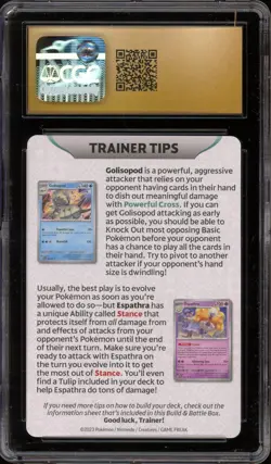Pokemon Paradox Rift Trainer Tips Insert Card Armarouge CGC 10 Pristine - Image 2